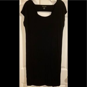 NWOT Adrienne Vittadini black summer dress with cut out in the back.